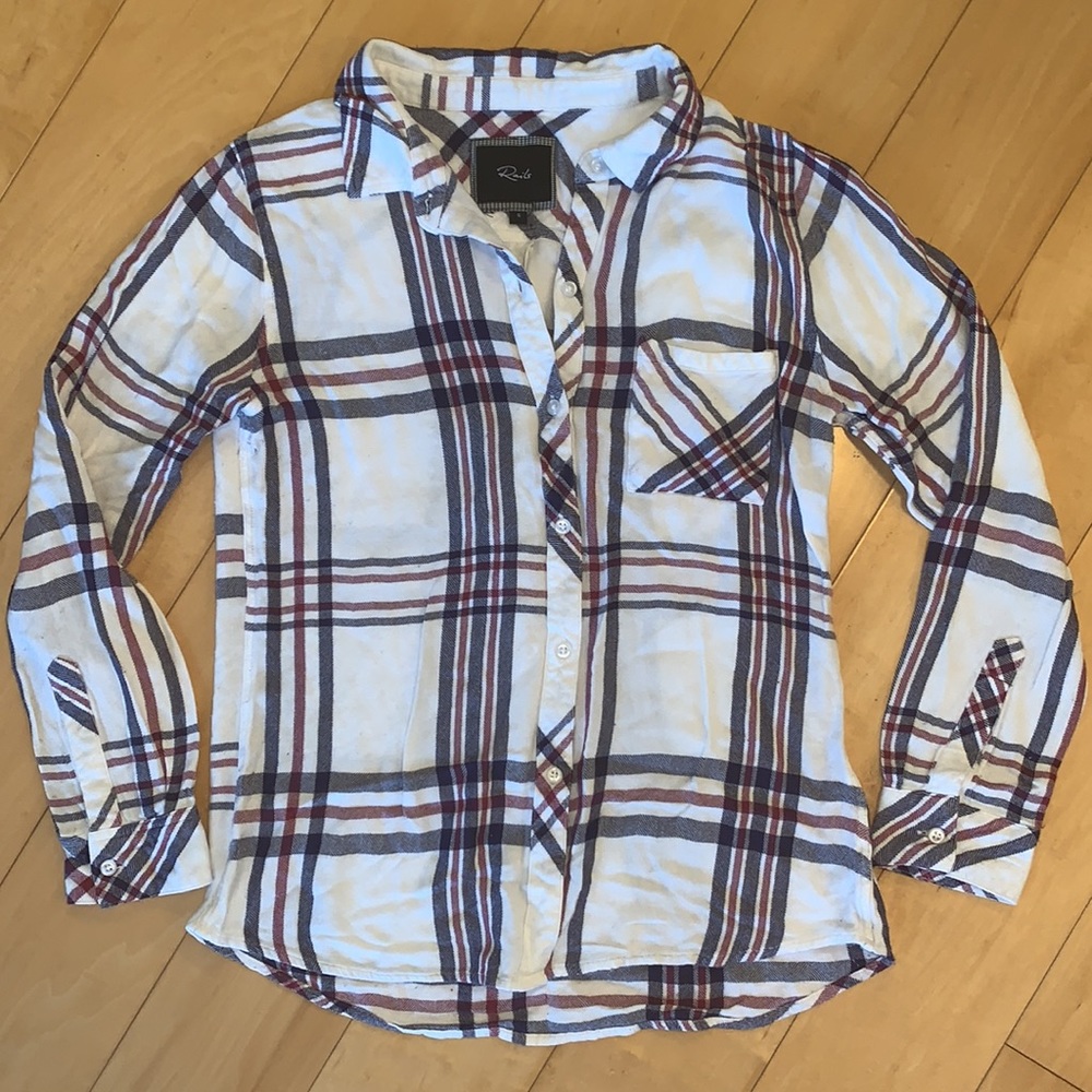Rails small plaid blouse